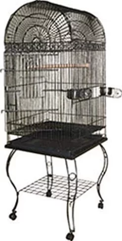 A&E Cage Company Economy Dome Top Bird Cage - Black - 20 X 20 X 58 In