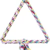 A&E Cage Company Happy Beaks Triangle Cotton Bird Swing - 15.75 X 12.6 X 12.6