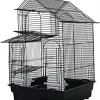 A&E Cage Company House Top Bird Cage In Retail Box - Black - 16 X 14 X 23 In