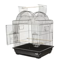 A&E Cage Company Victorian Open Top Bird Cage In Retail Box - Black - 25 X 21 X 32 In