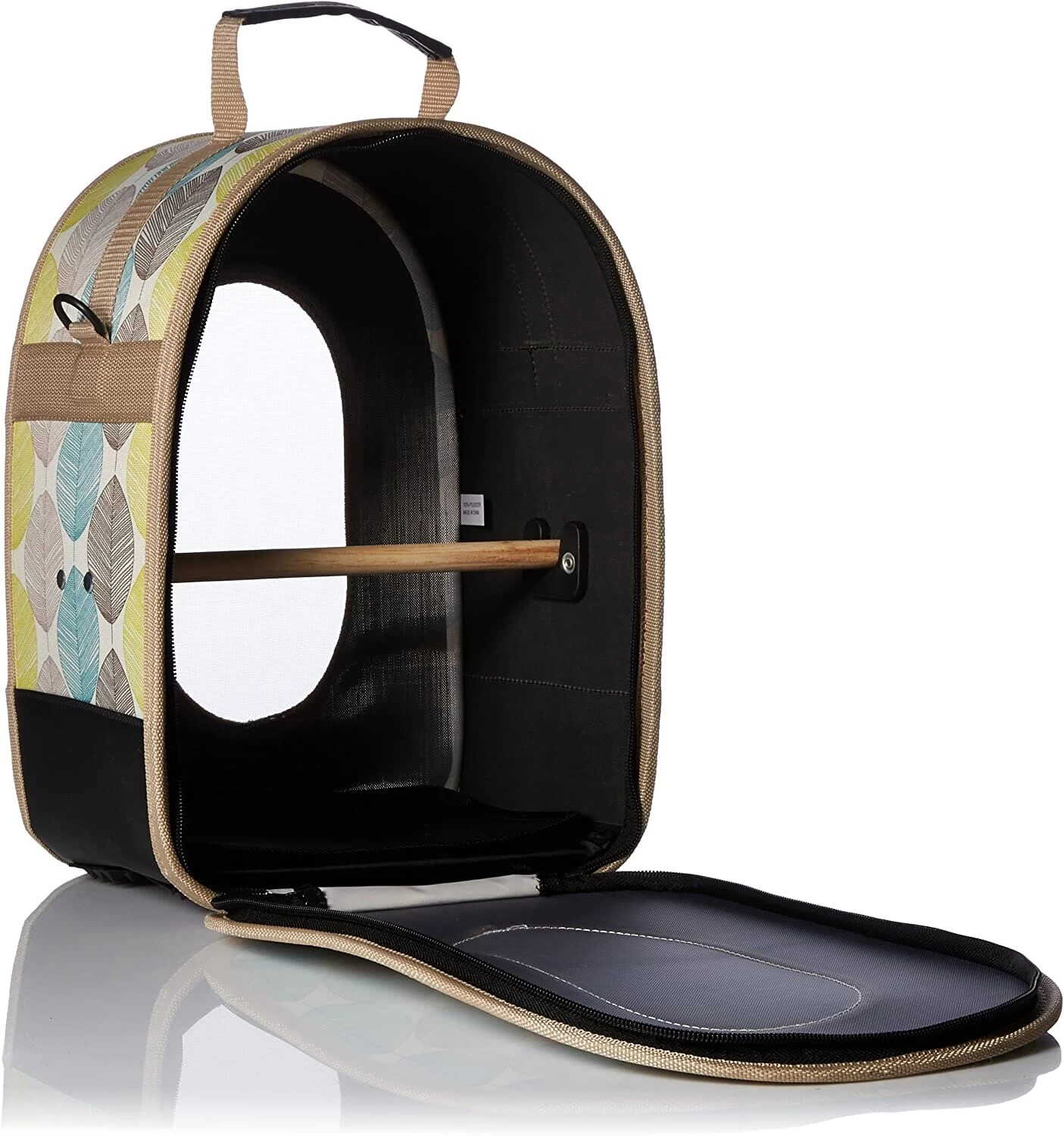 A&E Cage Company Voyager Soft Sided Travel Bird Carrier - Tan - Large - 18.5 X 13.5 X 9 - Image 2