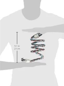 A&E Cage Happy Beaks Cotton Rope Boing With Bell Bird Toy - .5 X 52 In