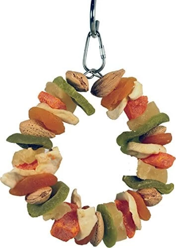 A&E Cage Happy Beaks Deluxe Fruit Ring Bird Toy - 6 X 6 X 1 In