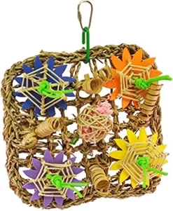 A&E Cage Happy Beaks Deluxe Vine Mat Bird Toy - 7 X 7 X 3 In