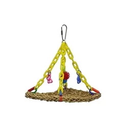 A&E Cage Happy Beaks Hanging Vine Mat Bird Toy - 9 X 7 X 6.5 In