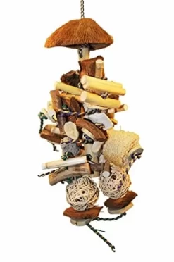 A&E Cage Happy Beaks Java Bush Bird Toy - 9 X 16.5 In