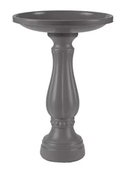 Bloem Bloem Promo Birdbath Wild Bird Pedestal Bath - Charcoal - 17 In - 6 Pack