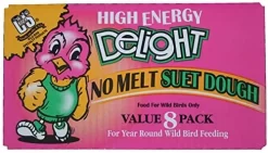 C&S Delight Suet Dough Wild Bird Food - High Energy - 11 Oz - 8 Pack