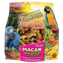 F.M. Brown's Tropical Carnival Macaw Big Bites Bird Food - 5 Lb Bag