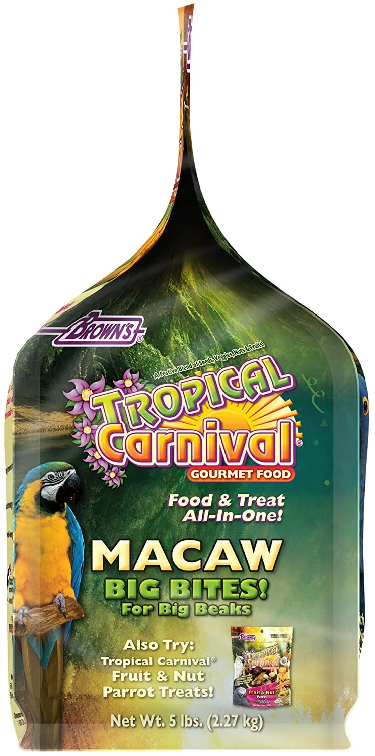 F.M. Brown's Tropical Carnival Macaw Big Bites Bird Food - 5 Lb Bag - Image 5