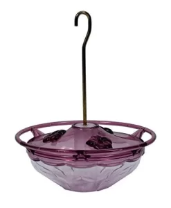 Hummzinger Blossom Hummingbird Feeder - Plum/Clear - 5 Oz Cap