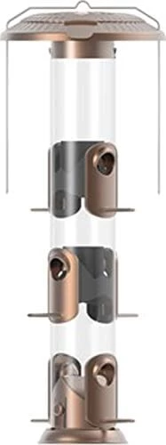 Nature's Way Deluxe Funnel Flip-Top Tube Tubed Wild Bird Feeder - 1.4 Qt Cap