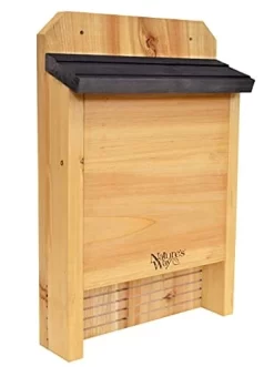 Nature's Way Single Chamber Bat House - Cedar - 15 X 10 X 3.5 In
