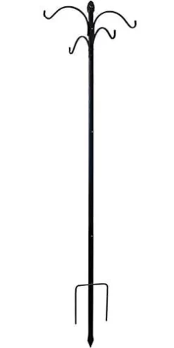 Panacea Products Boxed 4-Way Shepherd Hook Wild Bird Accessories - Black - 84 In