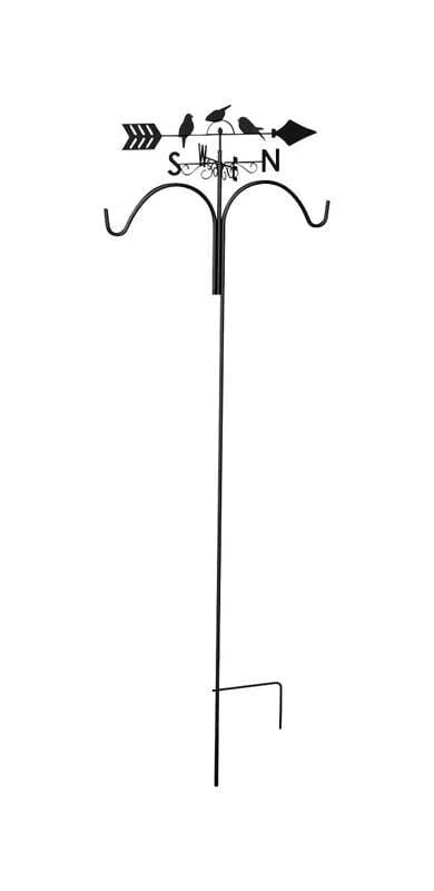 Panacea Products Weathervane Shepherd Hook Display Wild Bird Accessories - Black - 20 Count
