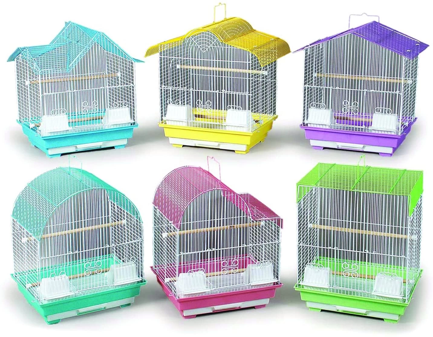 Prevue Hendryx Assorted Parakeet Bird Cages - Multipack - 13.5" X 11" X 16" - Pack Of 6