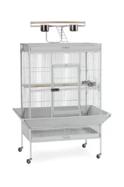 Prevue Hendryx Select Bird Cage - Pewter White - 35.375" X 23.5" X 67"