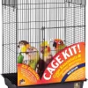 Prevue Hendryx Square Roof Bird Cage Kit - Black - 18" X 14" X 23"
