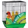 Prevue Hendryx Square Roof Bird Cage Kit - Black/Green - 18" X 14" X 22"