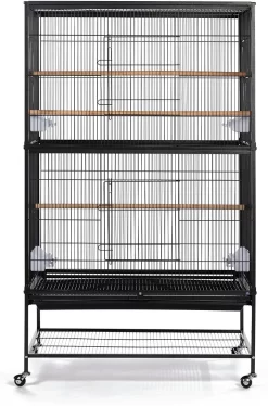 Prevue Hendryx Wrought Iron Flight Cage With Stand - Black - 31" X 20.5" X 53"