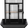 Prevue Hendryx Wrought Iron Select Bird Cage With Playtop - Black - 18" X 18" X 57"