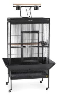 Prevue Hendryx Wrought Iron Select Bird Cage With Playtop - Black - 30" X 22" X 63"
