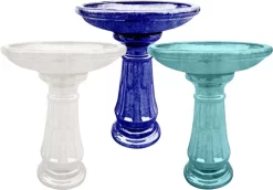 Southern Patio Southern Patio Miami Birdbath Ceramic Pallet